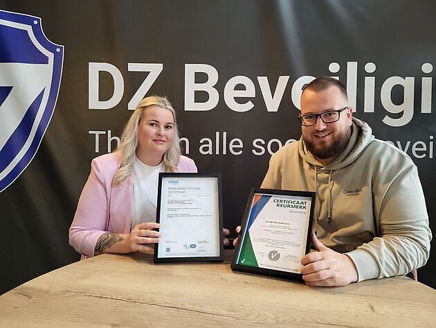 Trotse mijlpaal: ISO 9001-certificering en Keurmerk Beveiliging behaald - DZ Beveiliging