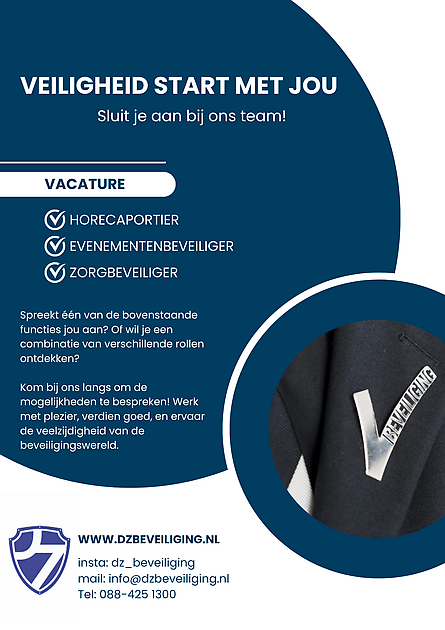 VACATURE: Beveiliger bij DZ Beveiliging - DZ Beveiliging