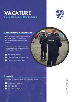 Evenementenbeveiligers gezocht! - DZ Beveiliging